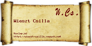 Wieszt Csilla névjegykártya